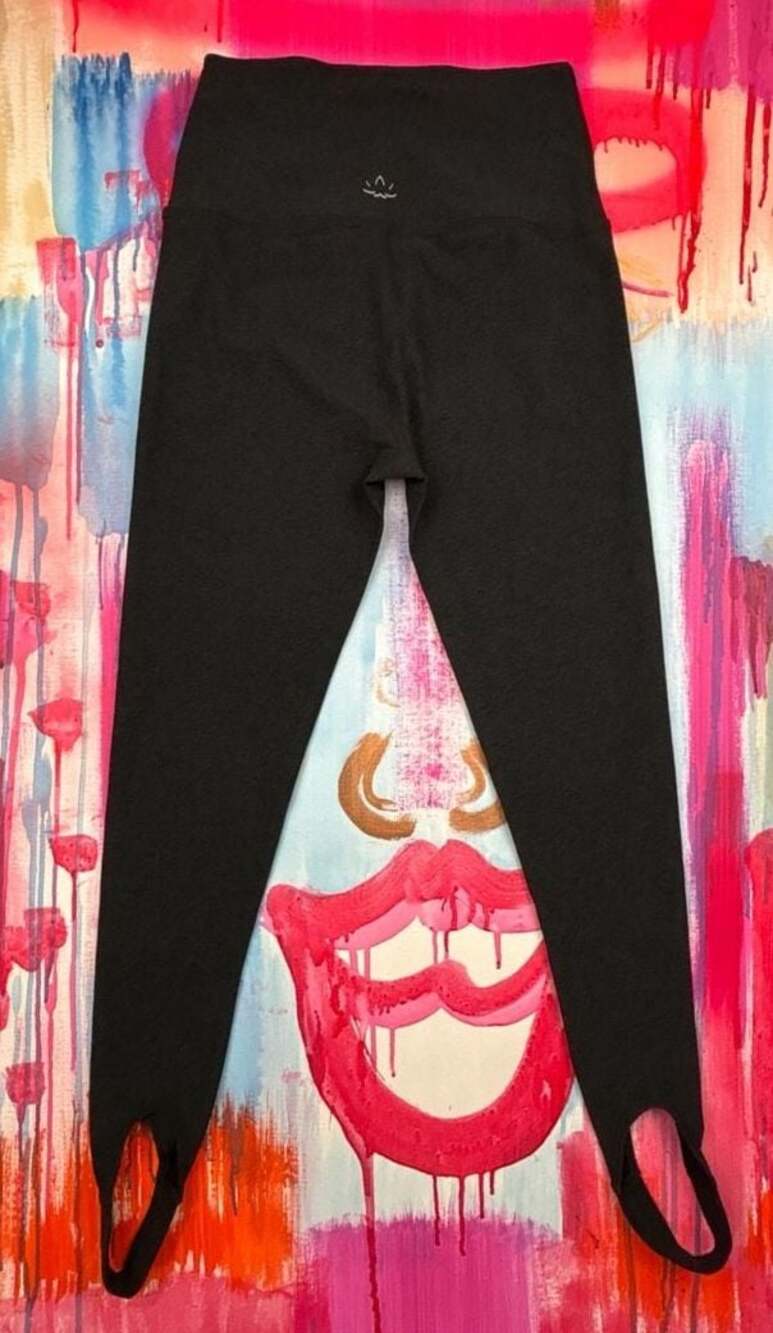 Beyond Yoga Spacedye High Waisted Stirrup Leggings in Dark Charcoal Heather